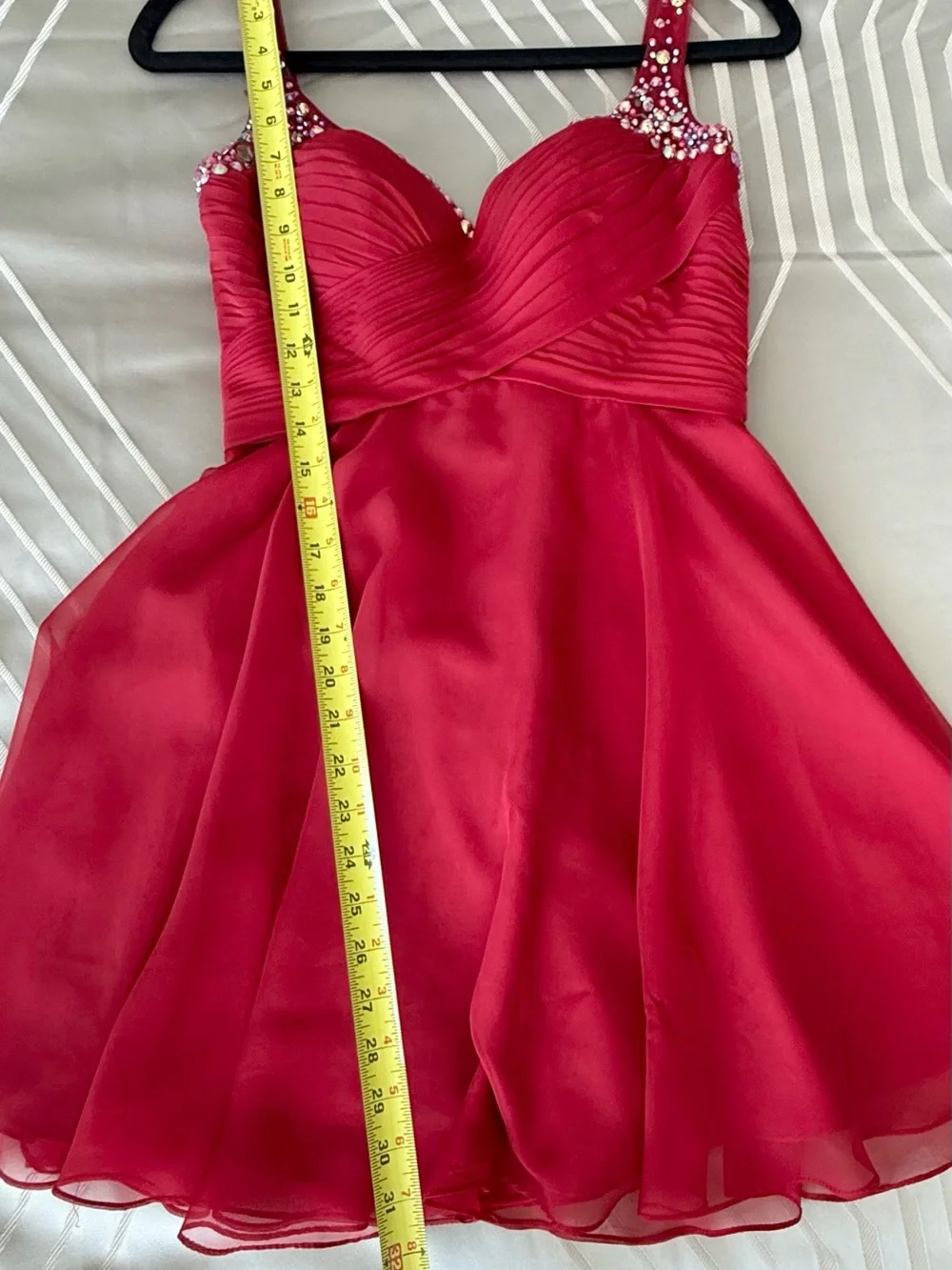 Alyce Paris Fit & Flare Homecoming Dress Ruched Top Sheer Chiffon w/Sequins - 0
